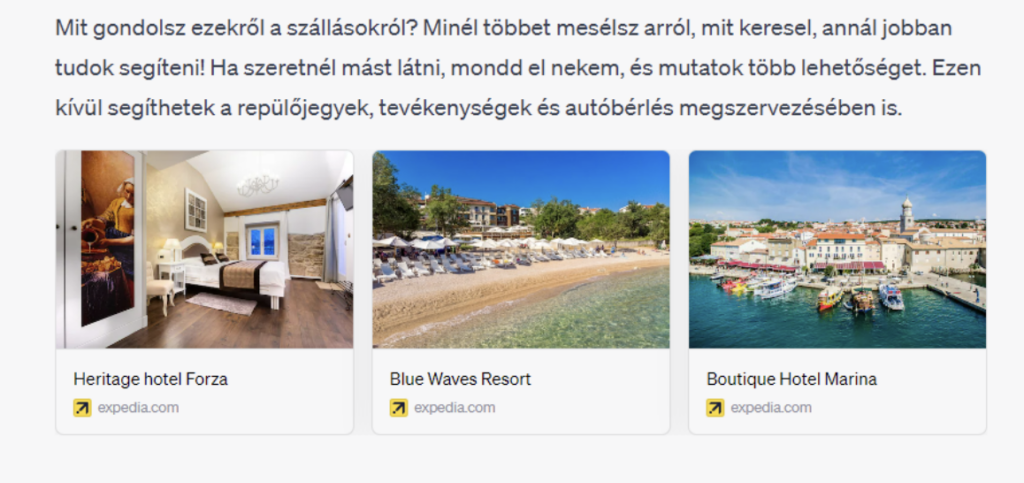 Mire jók és miért érdemes használni a ChatGPT pluginokat - Harmadik rész: Expedia; Kayak bemutatása